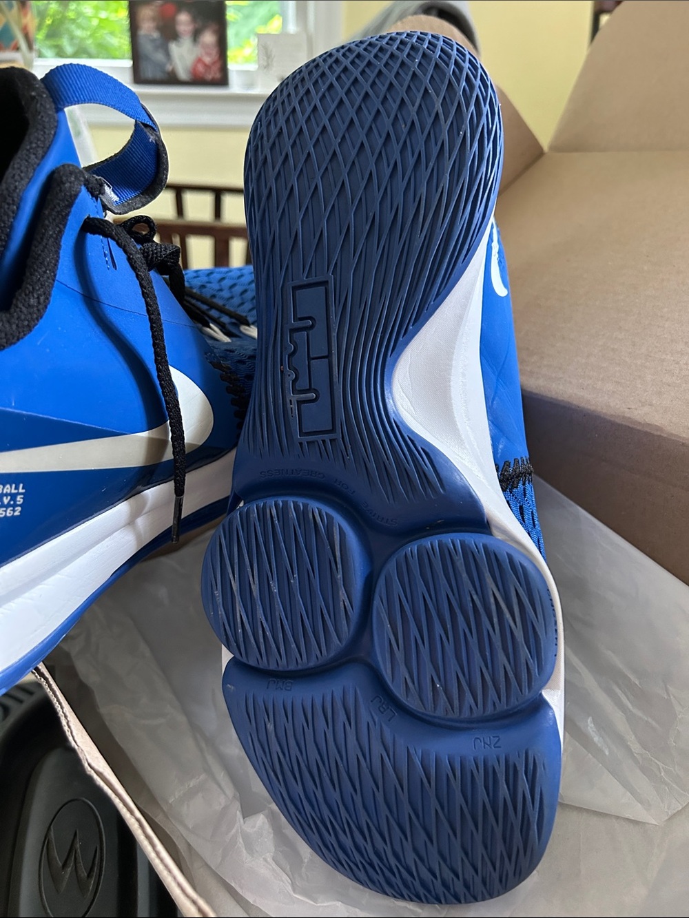 Nike Black and Blue Athletic Sneaker Interior - Picture 3 of 5
